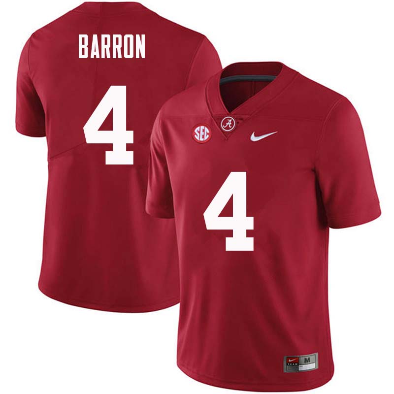 Men #4 Mark Barron Alabama Crimson Tide College Football Jerseys Sale-Crimson